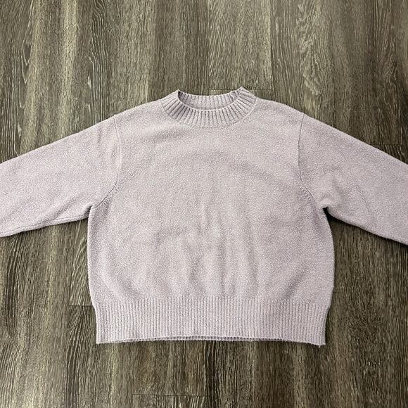 AYR The Little Joy Organic Cotton Crewneck Sweater Purple Mist Size XL Fuzzy EUC - Picture 11 of 16